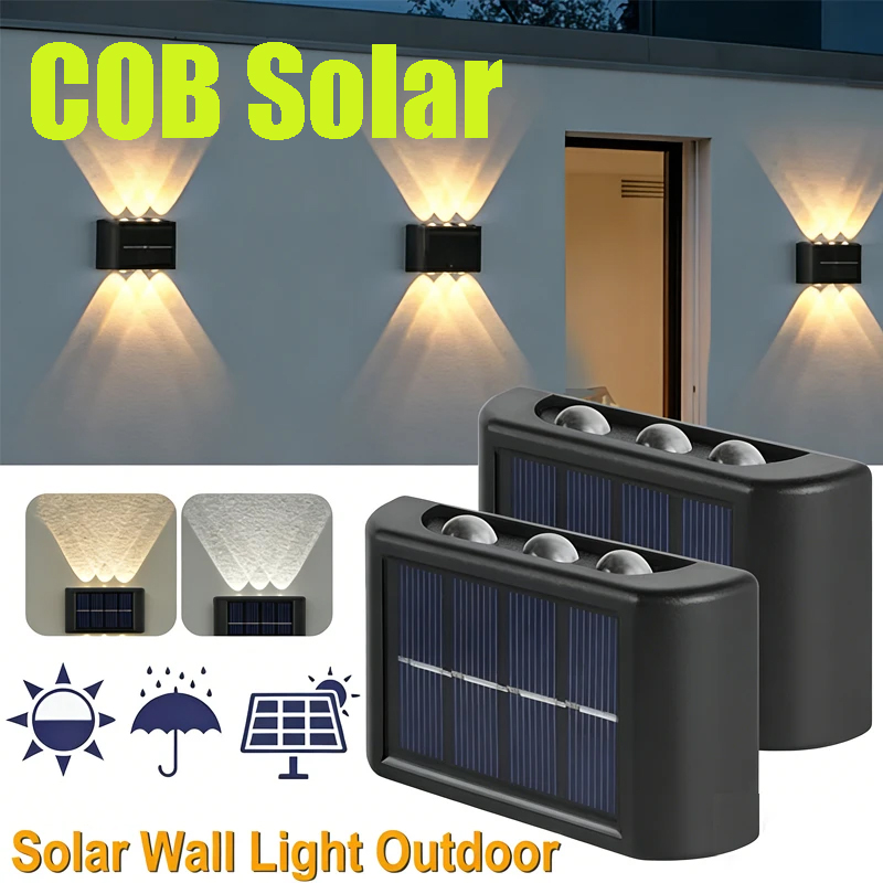 Outdoor Lighting Solar - COB Solar Wall Lamp Outdoor Waterproof