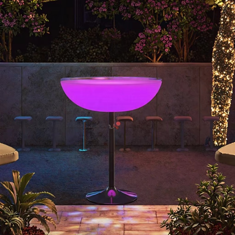 Outdoor Lighting Restaurant - Portable LED Light Bar Tables Chairs