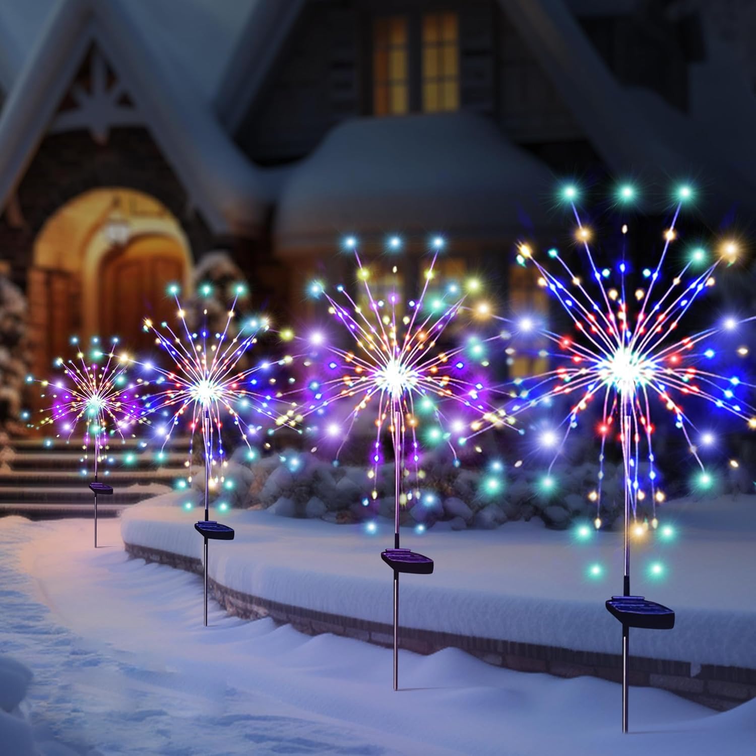 Outdoor Lighting Company - Solar LED Firework Fairy Lights Outdoor