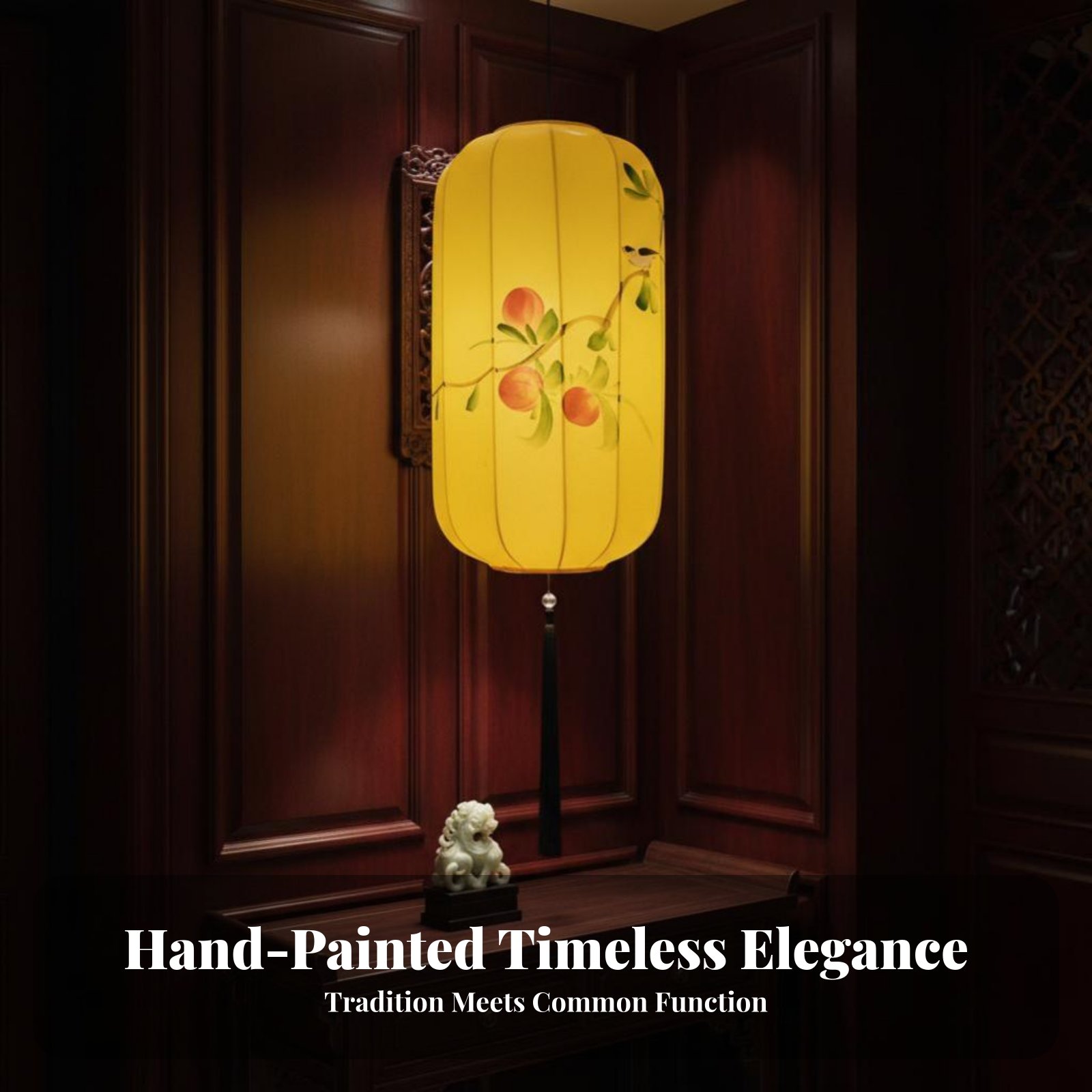 Outdoor Lighting Restaurant - Hand-Painted Chinese Lantern, Waterproof Outdoor Hanging