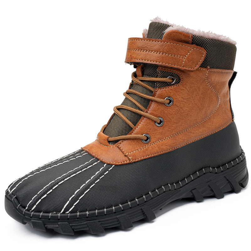 Outdoor Lighting Round - Men Winter Fleece Lined Ankle Boots