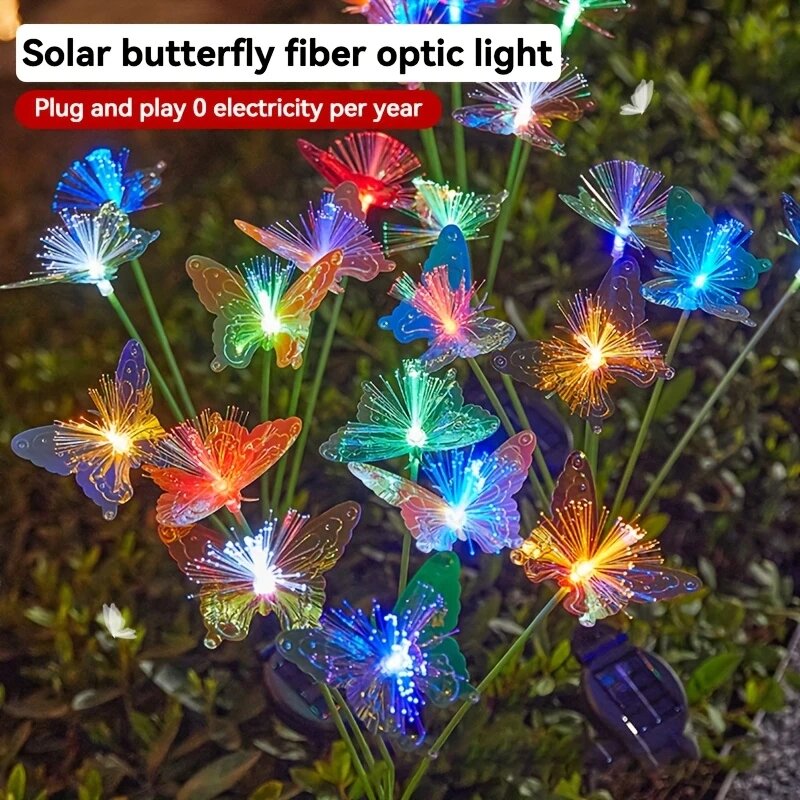 Outdoor Lighting Yard Ideas - 1PC 6-Head LED Solar Fiber Optic