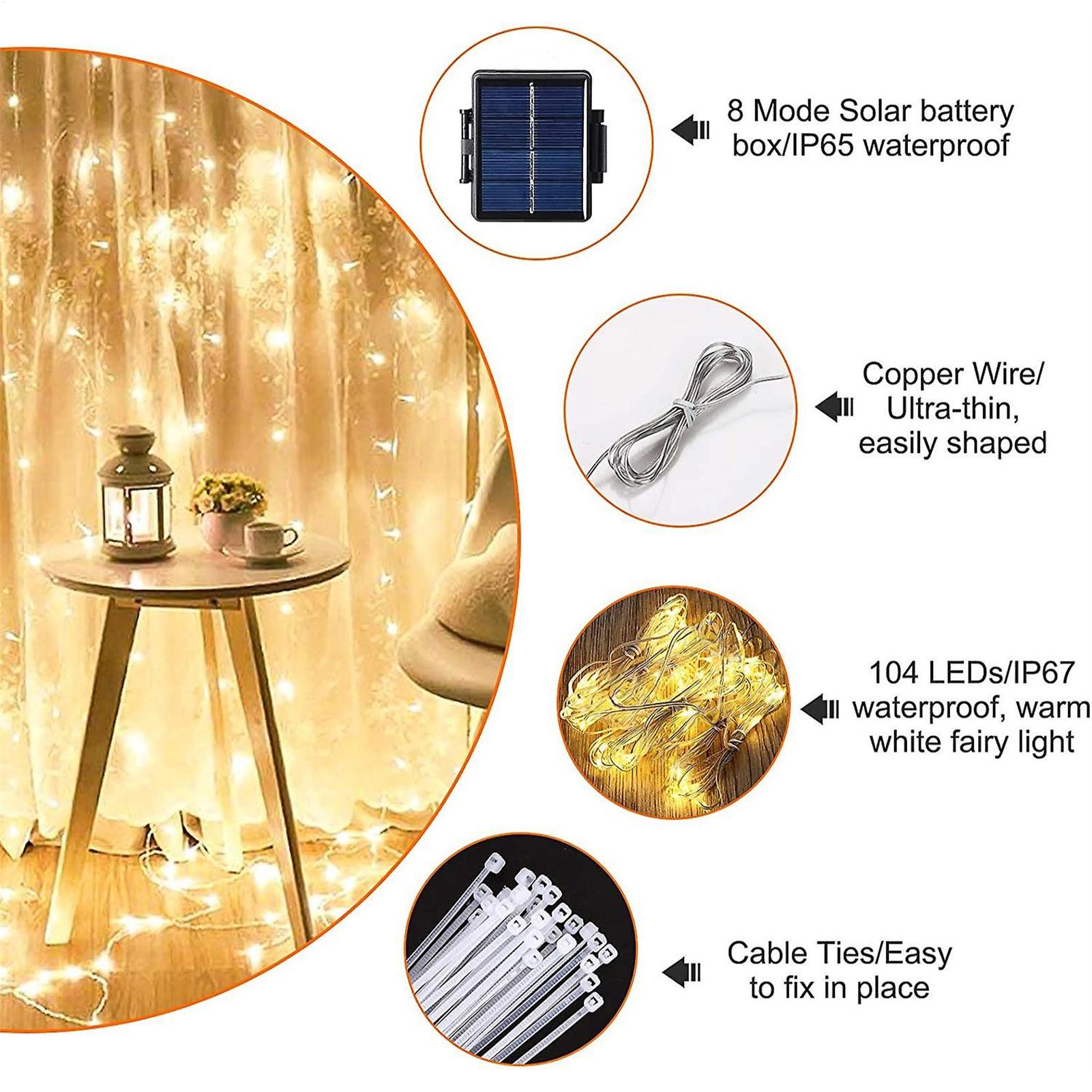 Outdoor Lighting Company - Solar Umbrella String Light 104 LED