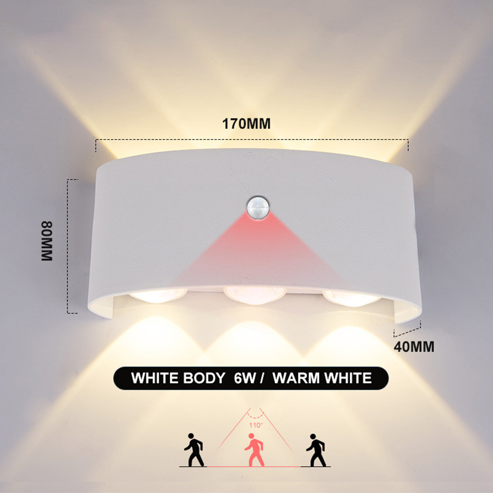 Outdoor Lighting Lux - PIR Motion Sensor Wall Lamp AC85-265V