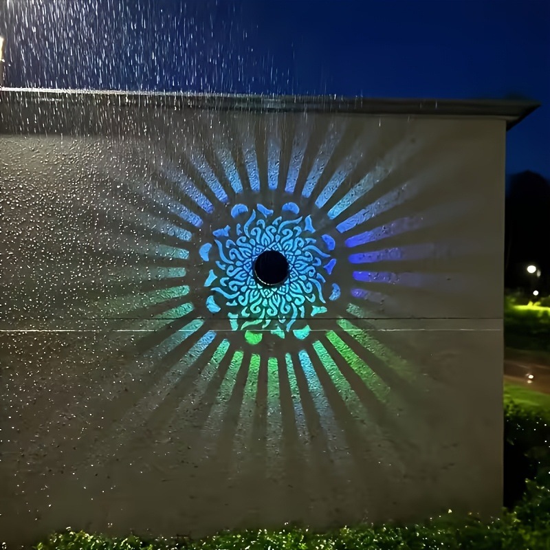 Outdoor Lighting Lux - Solar LED Wall Light Mandala Projection