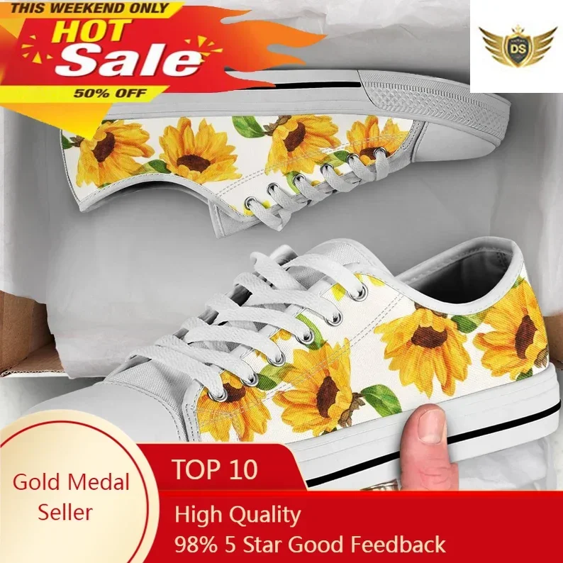 Outdoor Lighting Round - Classic Yellow Flower Sunflower Printing Canvas