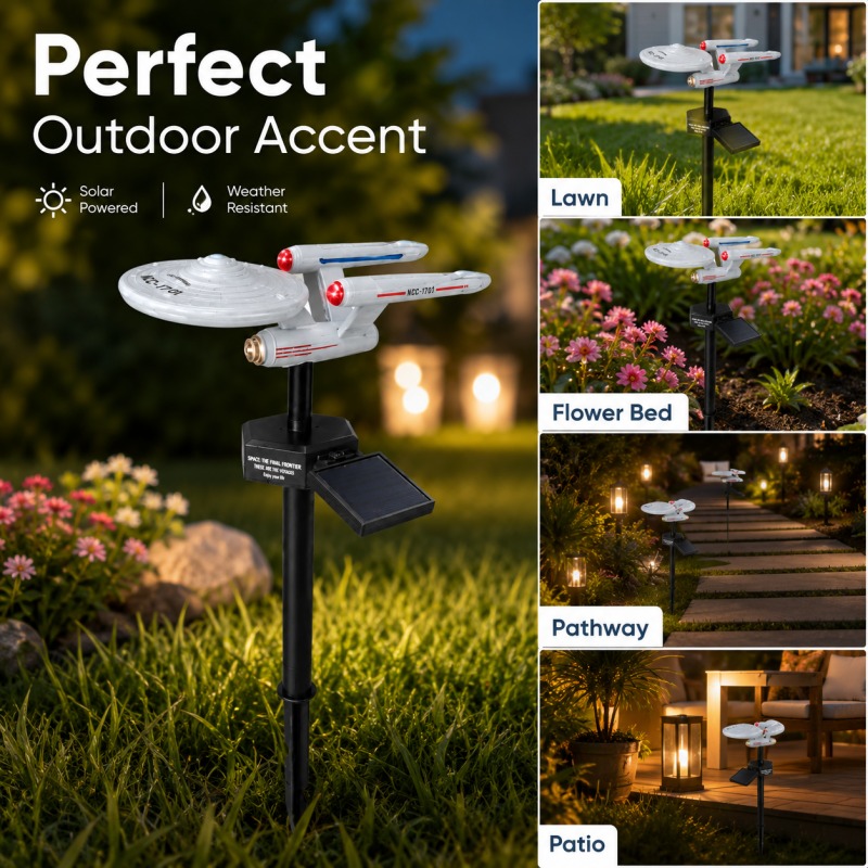 Star Trek USS Enterprise Solar - огляд і ціна Outdoor Lighting Company