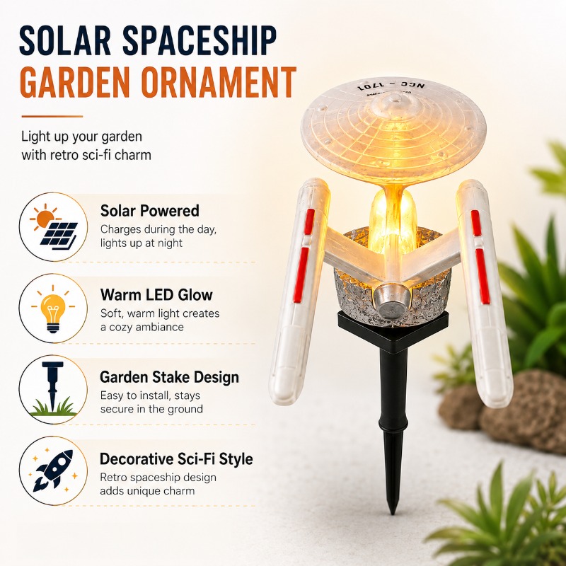 Star Trek USS Enterprise Solar - огляд і ціна Outdoor Lighting Company