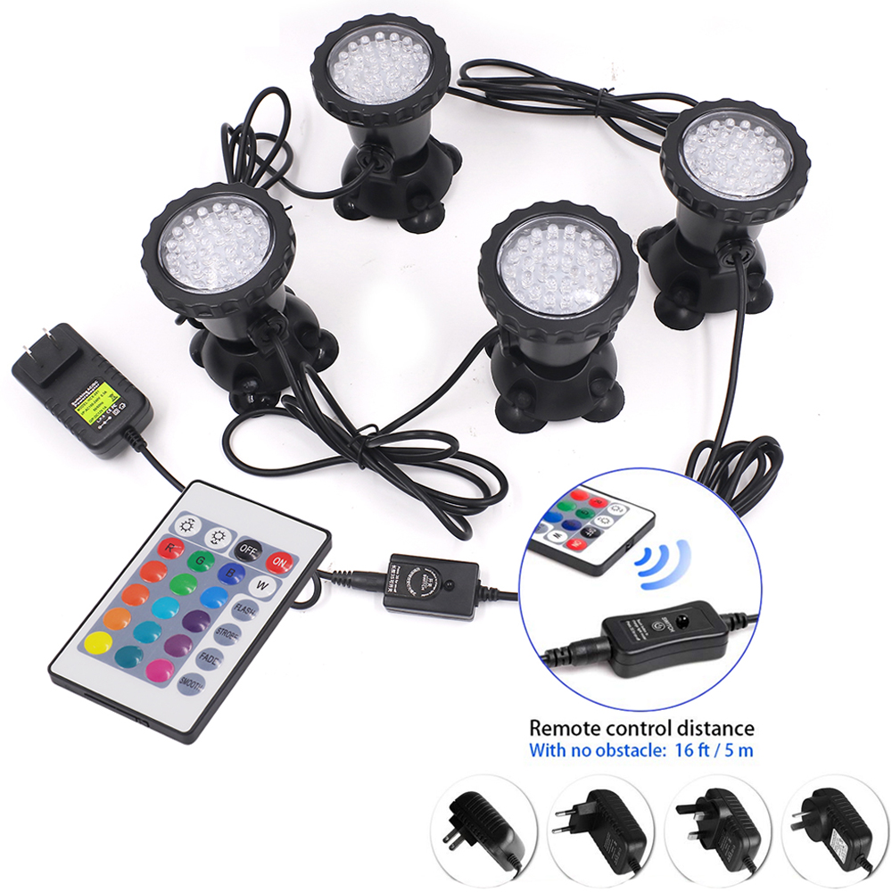 RGB LED Underwater Light IP68  - огляд і ціна Pond Light Submersible