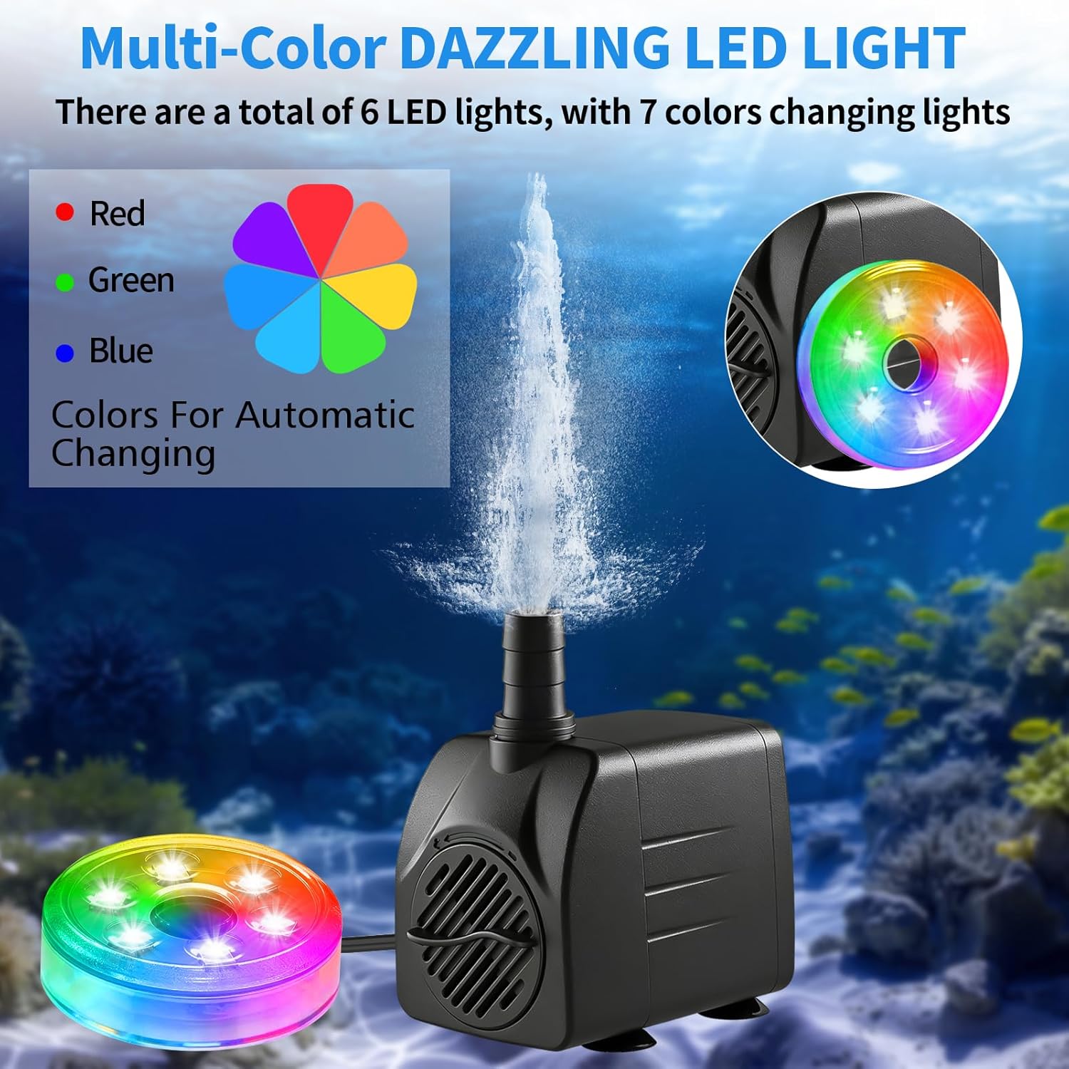 210GPH Submersible Water Pump  - огляд і ціна Pond Light Submersible