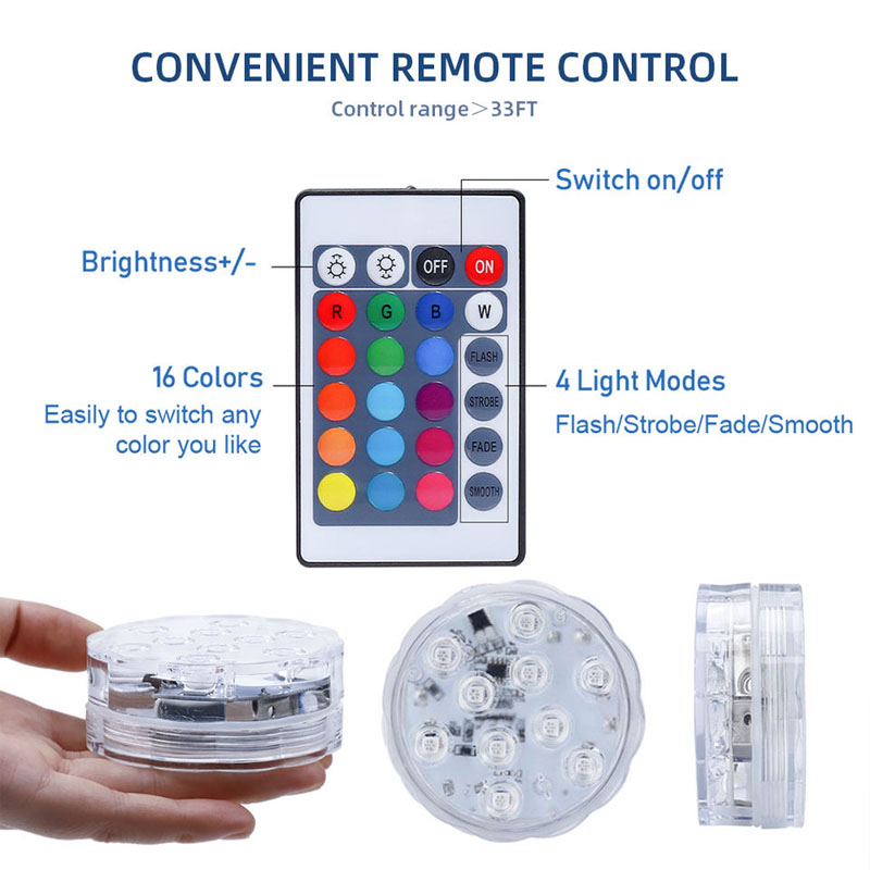 Multi Color Submersible LED Li - огляд і ціна Pond Light Submersible