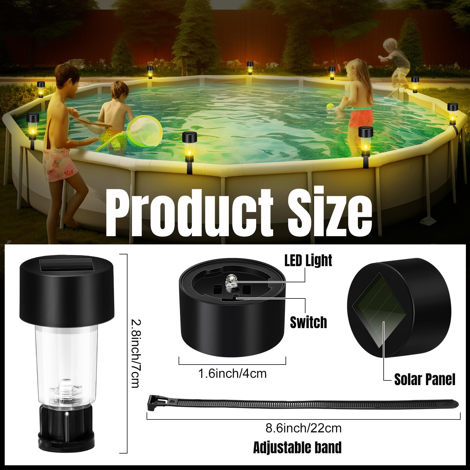 6 Packages Solar Pool Light Fr - огляд і ціна Pond Light Submersible