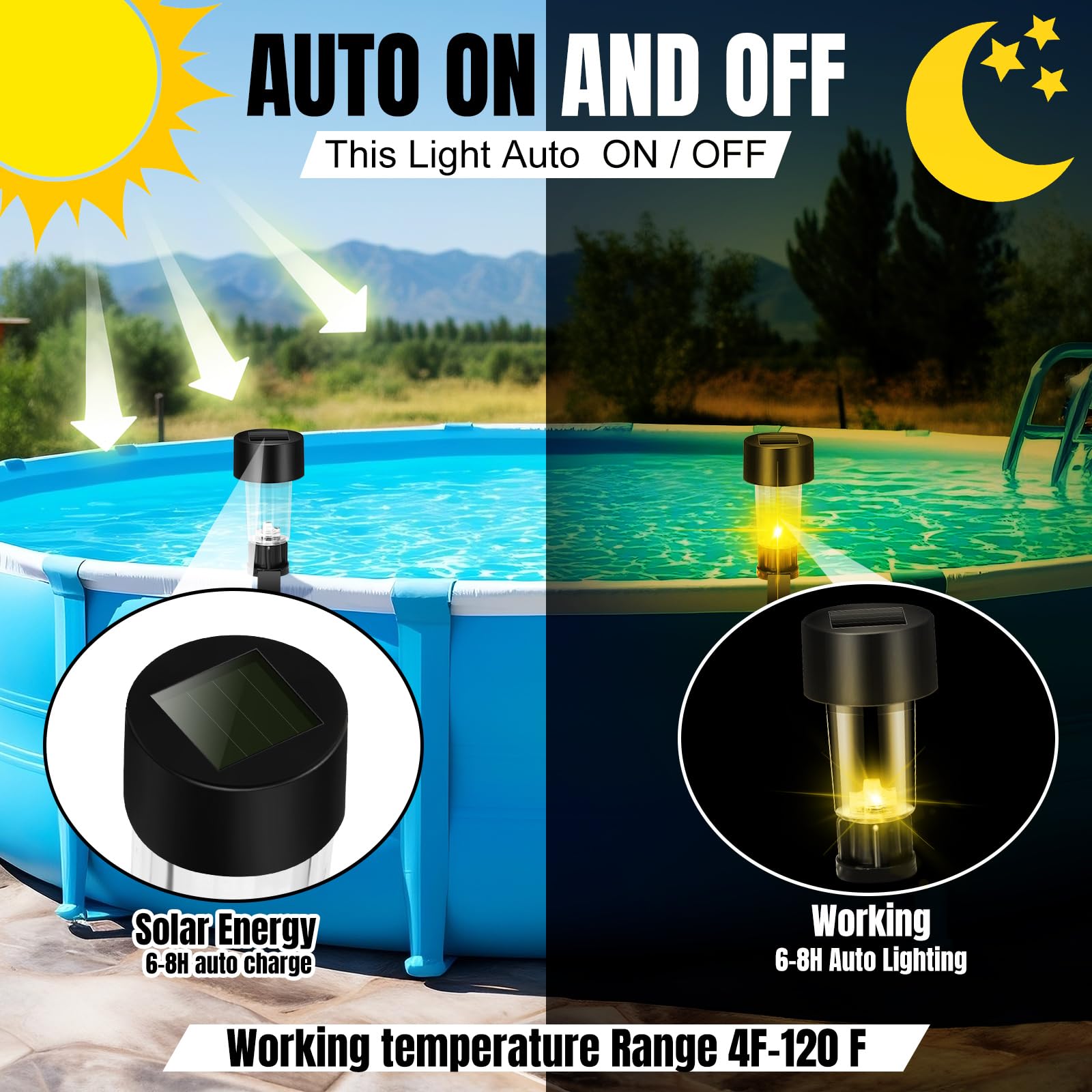 6 Packages Solar Pool Light Fr - огляд і ціна Pond Light Submersible