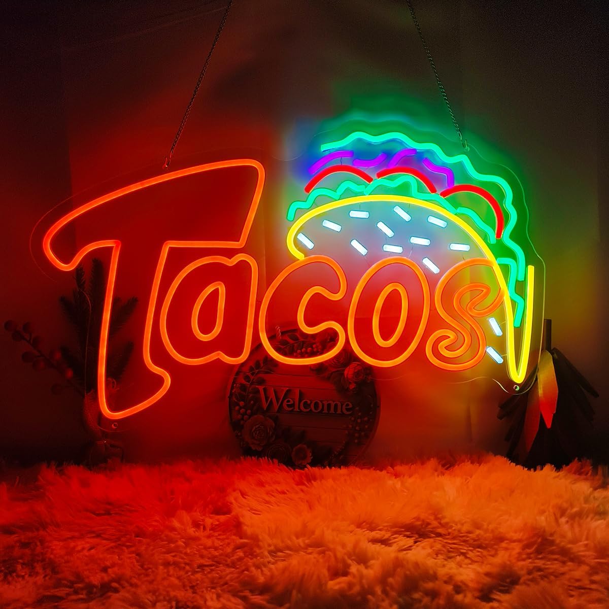 Tacos LED Neon Sign USB Wall L - огляд і ціна Outdoor Lighting Restaurant