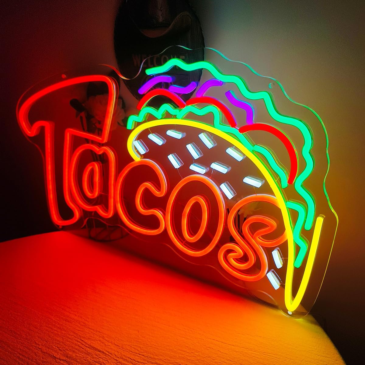 Tacos LED Neon Sign USB Wall L - огляд і ціна Outdoor Lighting Restaurant