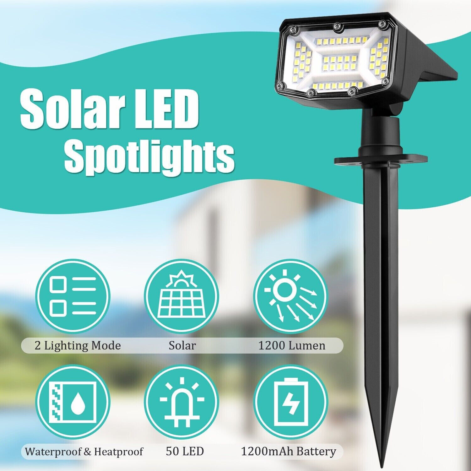 4Pcs Solar Powered 50LED Lamp  - огляд і ціна Outdoor Lighting Solar
