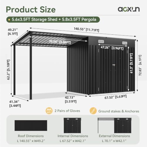 6x4FT Outdoor Storage Shed & H - огляд і ціна Outdoor Lighting Solar