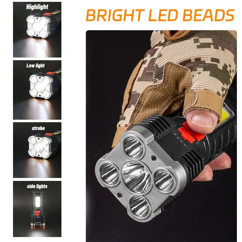 5 LED High Power Led Flashligh - огляд і ціна Outdoor Lighting Spotlight