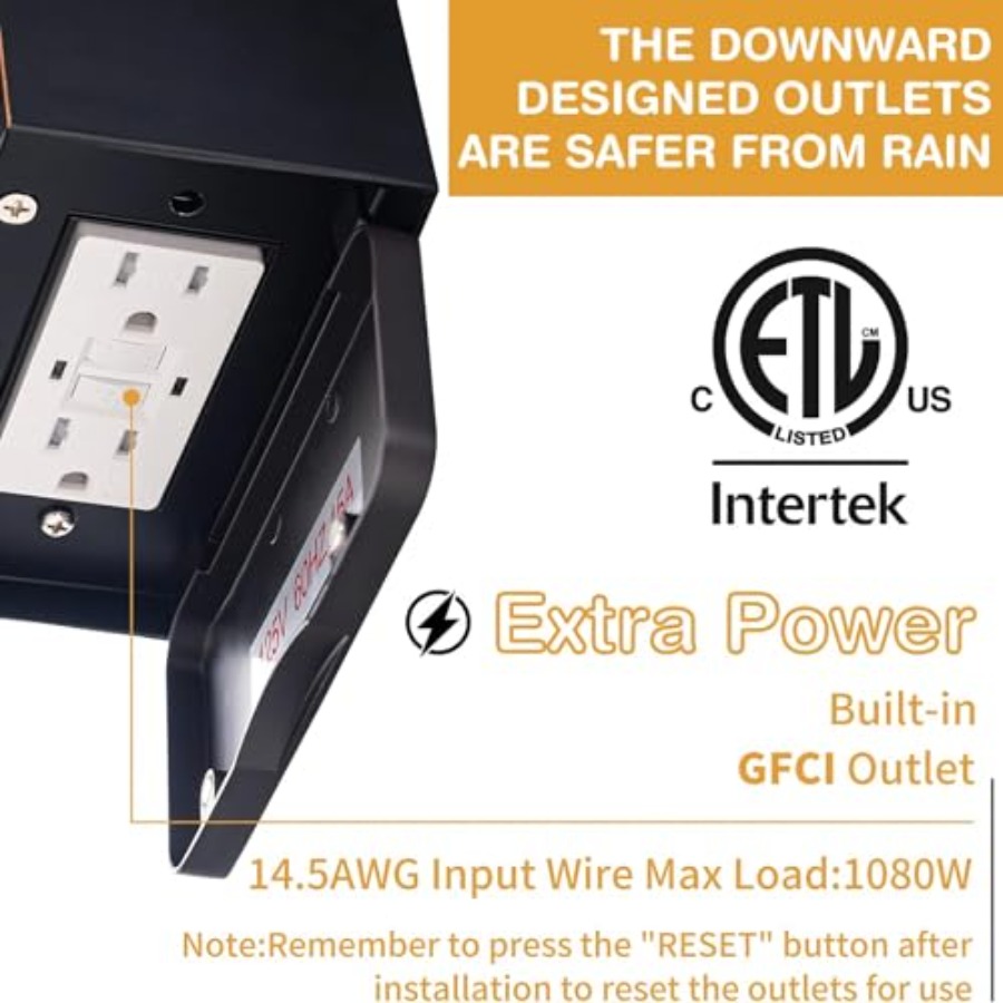 Porch Lights with GFCI Outlet, - огляд і ціна Outdoor Lighting No Outlet