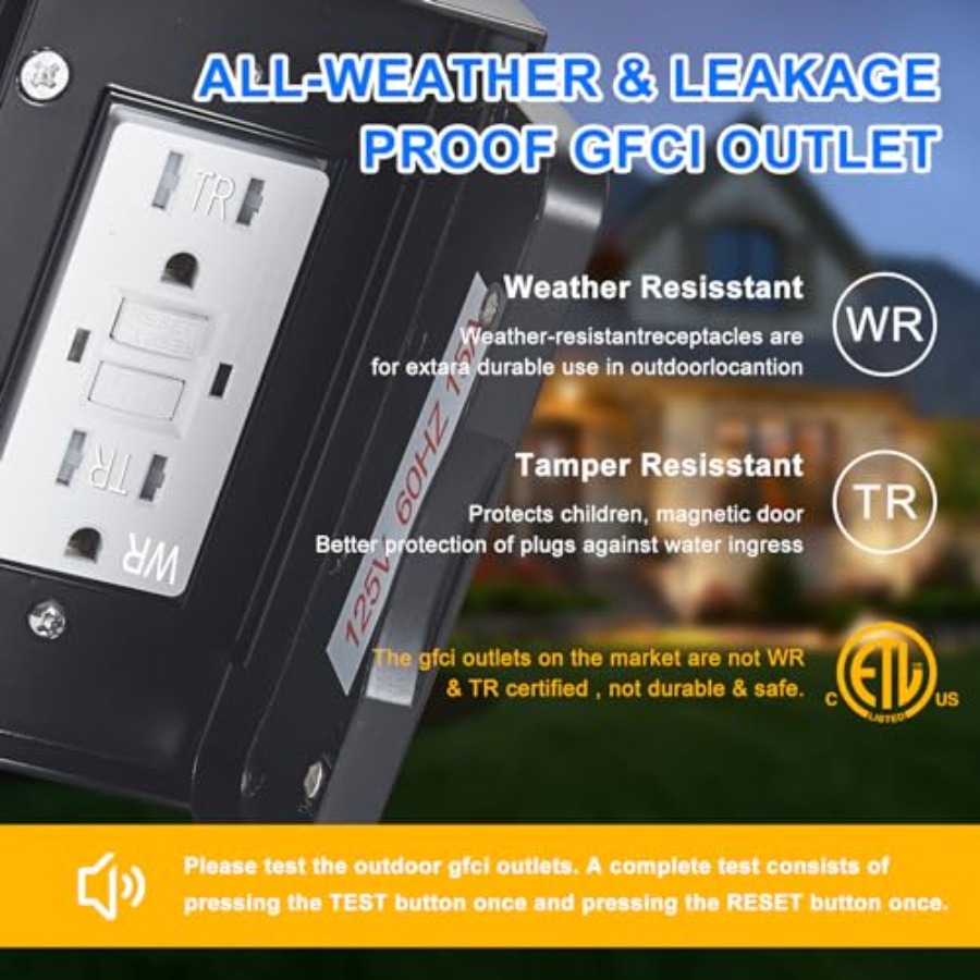Porch Light with GFCI Outlet D - огляд і ціна Outdoor Lighting No Outlet