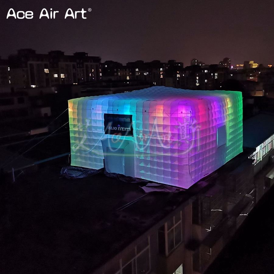 Inflatable Cube Tent with LED  - огляд і ціна Outdoor Lighting No Outlet