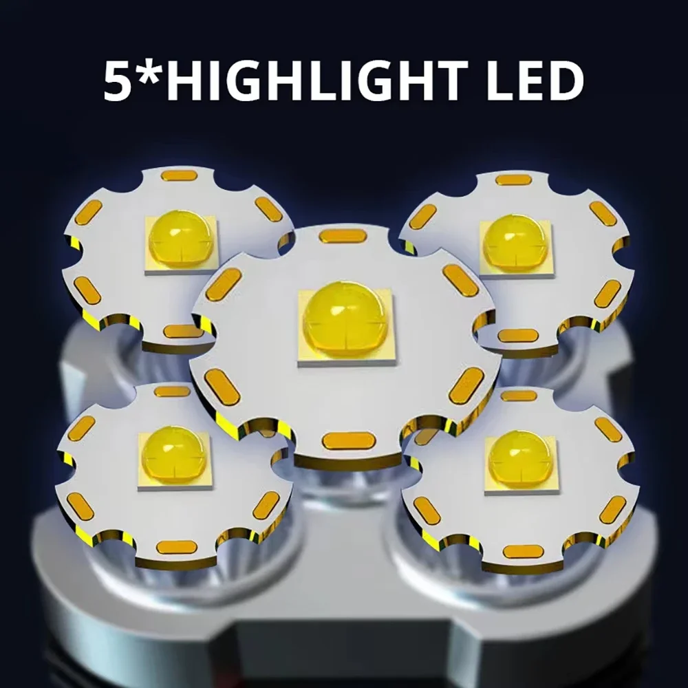 5 LED High Power Led Flashligh - огляд і ціна Outdoor Lighting Spotlight