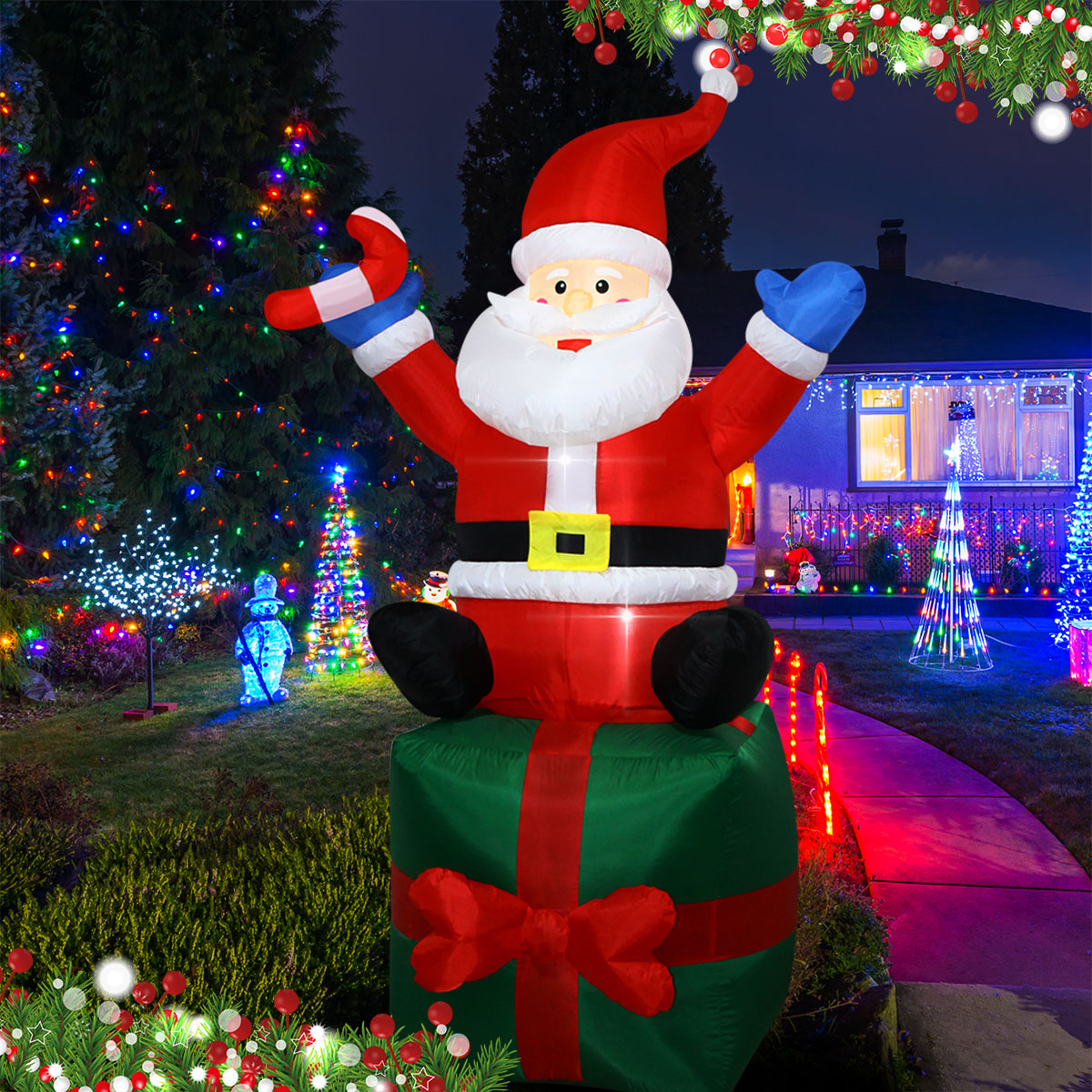 6 FT Christmas Inflatables San - огляд і ціна Outdoor Lighting Box