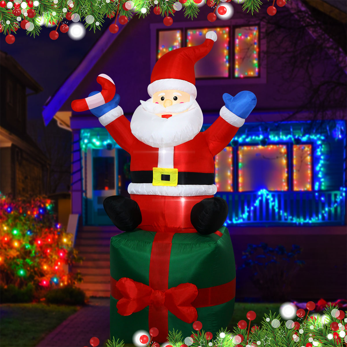 6 FT Christmas Inflatables San - огляд і ціна Outdoor Lighting Box