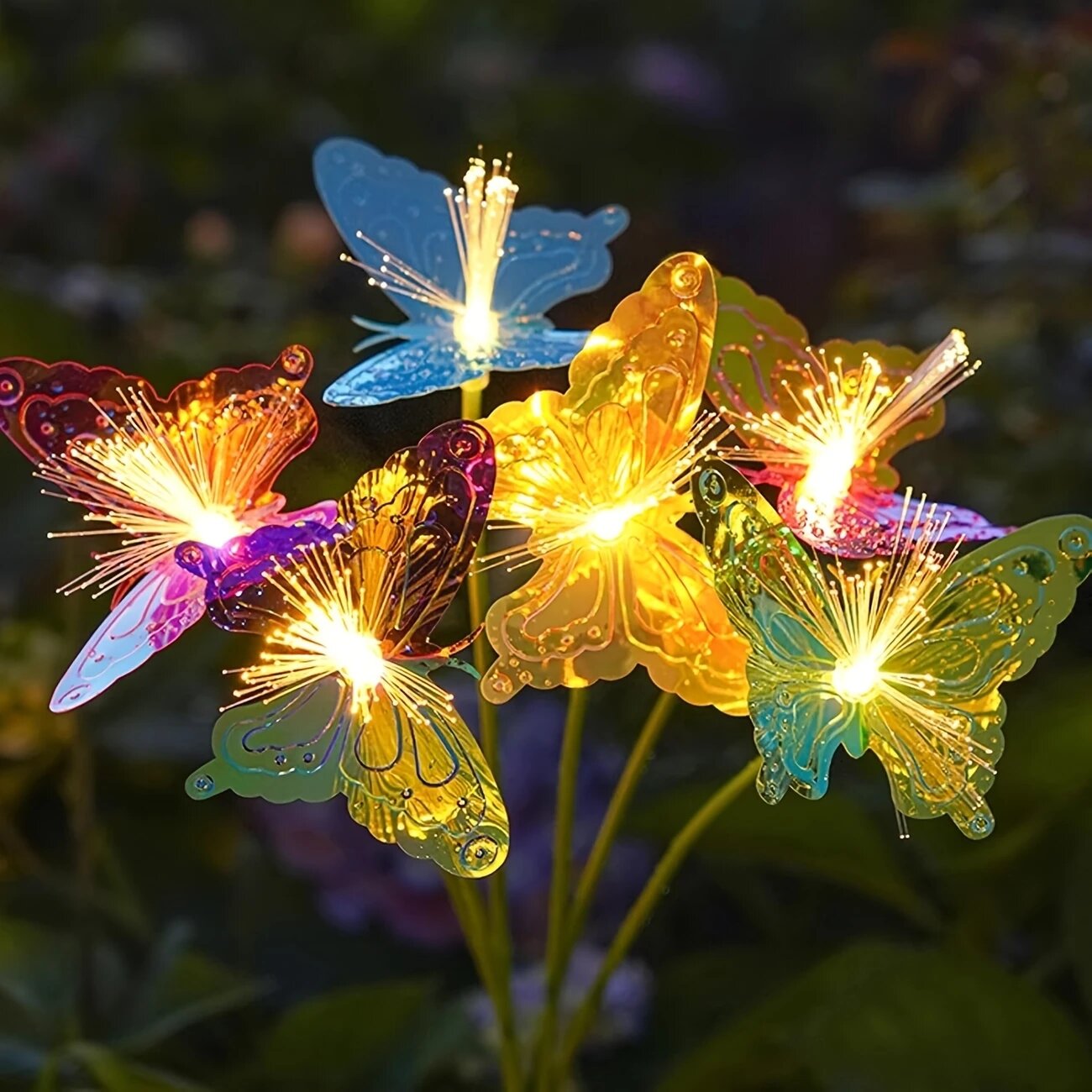 1PC 6-Head LED Solar Fiber Opt - огляд і ціна Outdoor Lighting Yard Ideas