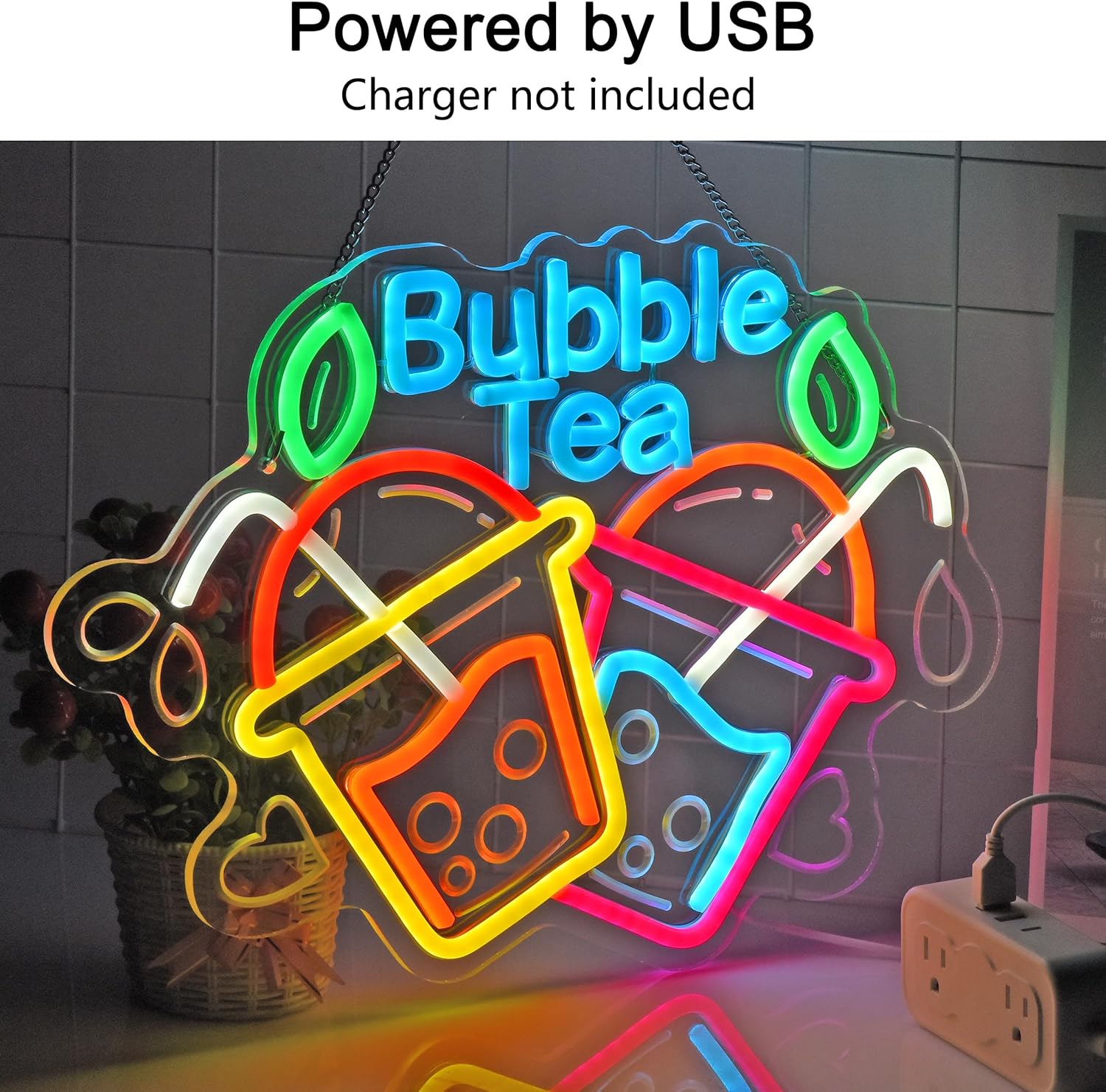 Bubble Tea Neon Sign USB Led L - огляд і ціна Outdoor Lighting Restaurant
