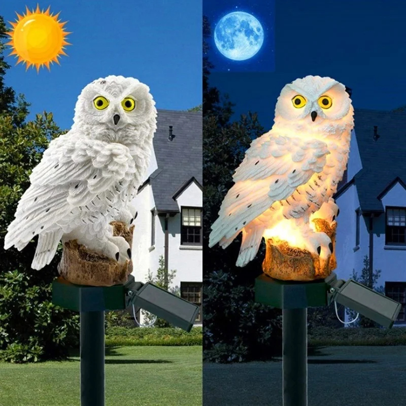 Solar Owl Statue Garden Light  - огляд і ціна Outdoor Lighting Company