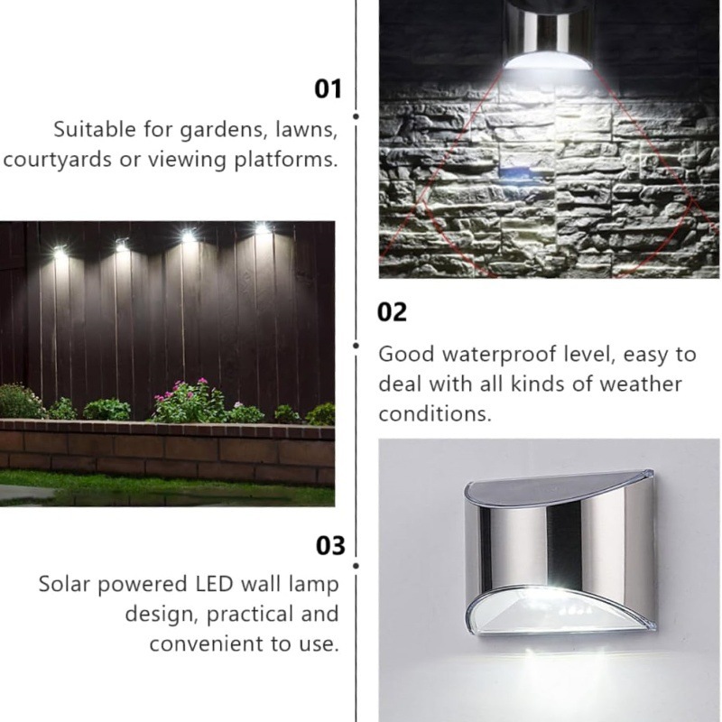 2Pcs Solar Garden Light Stainl - огляд і ціна Outdoor Lighting Lux