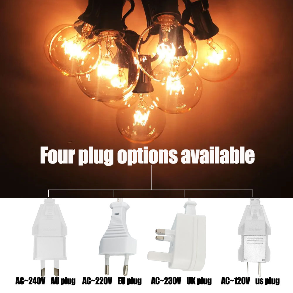 Vintage G40 Clear Bulb String  - огляд і ціна Lighting Wedding Outdoor