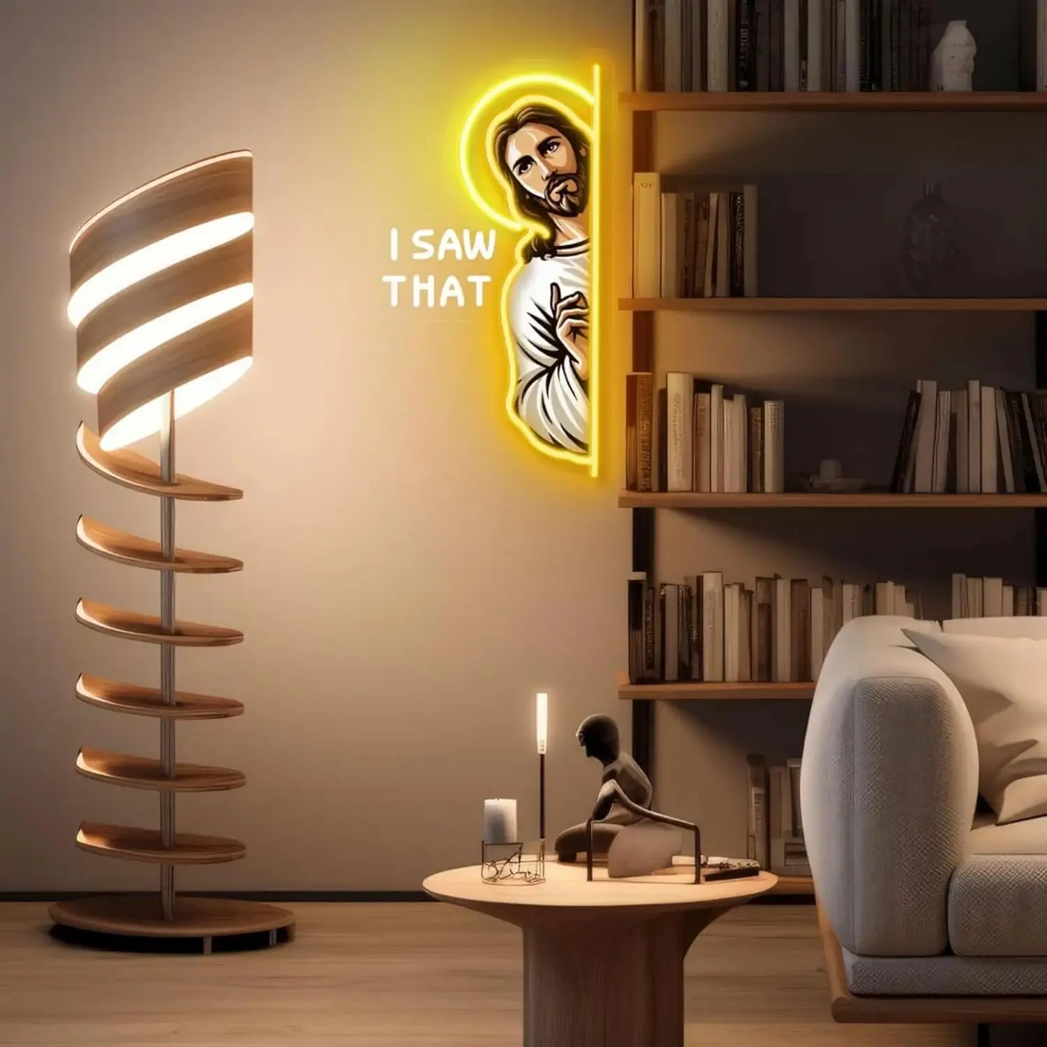 Jesus LED Neon Sign I Saw That - огляд і ціна Outdoor Lighting Restaurant