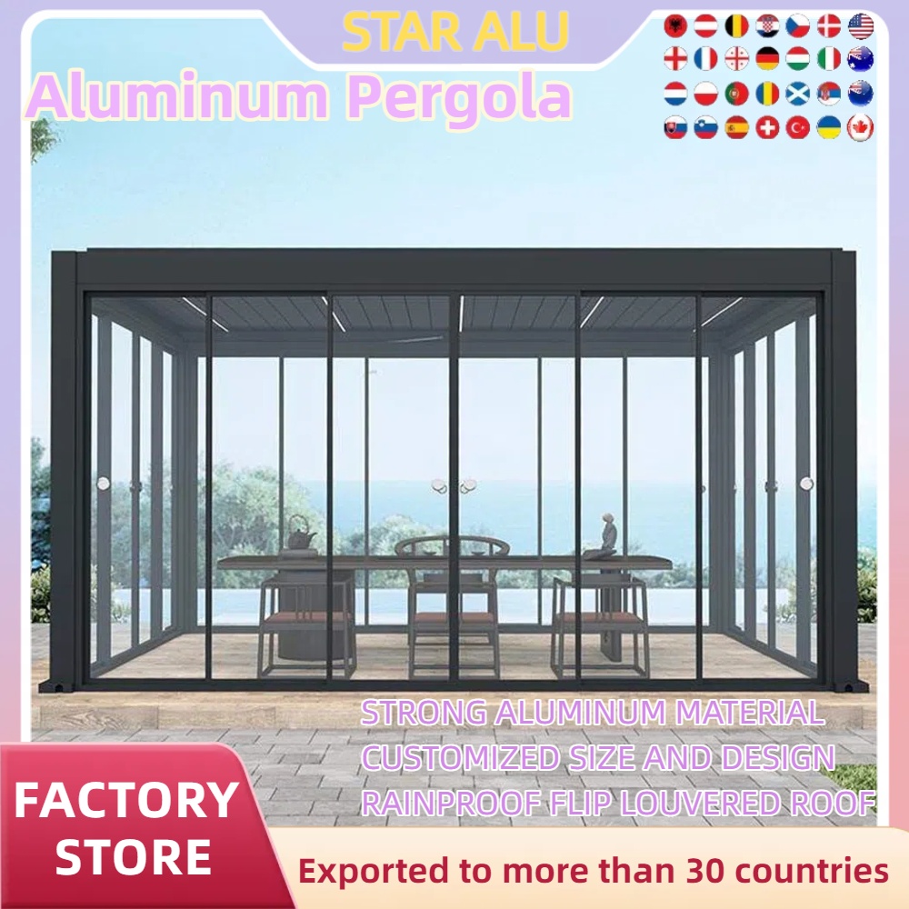 Aluminum Bioclimatic Pergola S - огляд і ціна Outdoor Lighting Restaurant
